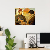 Grant Wood - Beoordeling, kunstschilderij Poster (Thuiskantoor)