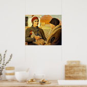 Grant Wood - Beoordeling, kunstschilderij Poster (Keuken)