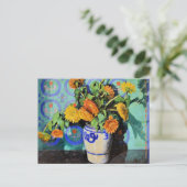 Grant Wood - Calendulas, bloemschilderij; Briefkaart (Staand voorkant)