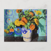 Grant Wood - Calendulas, bloemschilderij; Briefkaart (Voorkant)