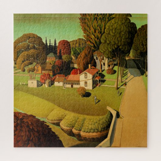 Grant Wood - De geboorteplaats van Herbert Hoover Legpuzzel (Verticaal)