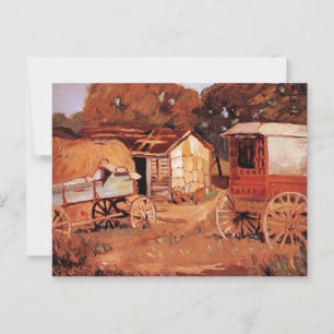 Grant Wood - De Paardenhandelaren Briefkaart