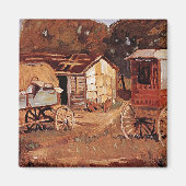 Grant Wood - De Paardenhandelaren Magneet (Voorkant)