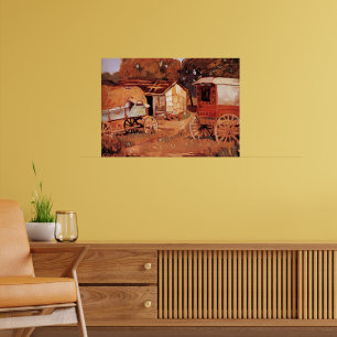 Grant Wood - De Paardenhandelaren Poster