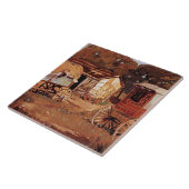 Grant Wood - De Paardenhandelaren Tegeltje (Zijkant)