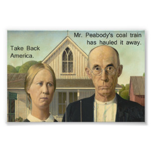 Grant Wood Hauled Foto Afdruk