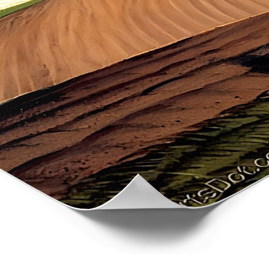 Grant Wood - Herfst ploegen Poster (Hoek)