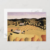 Grant Wood-illustratie, wat corn Briefkaart (Voorkant / Achterkant)