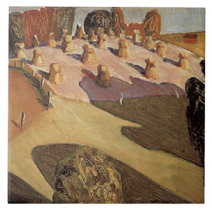 Grant Wood - Iowa Landschap Tegeltje