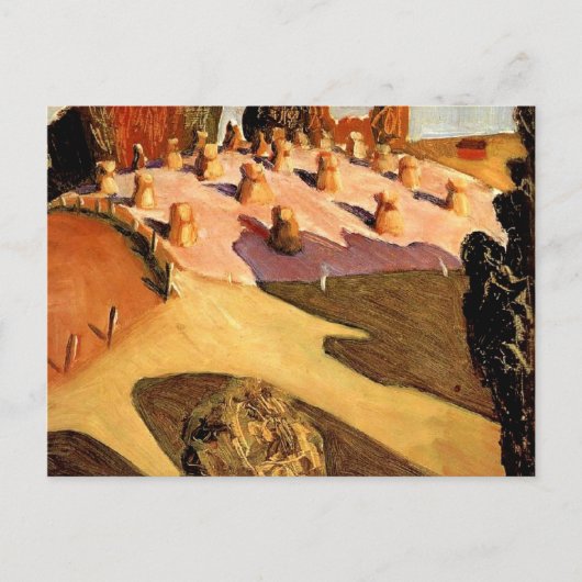 Grant Wood - Iowa Uitzicht, fijne kunst Briefkaart (Voorkant)