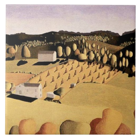 Grant Wood-kunstwerk, Some Corn Tegeltje (Voorkant)