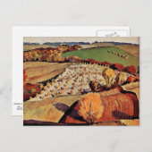 Grant Wood, landschap Briefkaart (Voorkant / Achterkant)