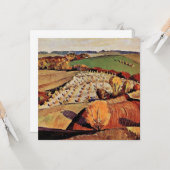 Grant Wood, landschap Kaart (Voorkant / Achterkant in situ)