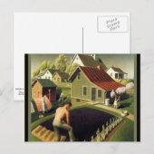 Grant Wood - Lente in Town Briefkaart (Voorkant / Achterkant)