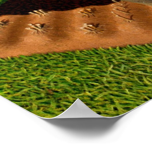 Grant Wood - Lente in Town, kunstschilderij Poster (Hoek)