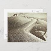 Grant Wood, maart Briefkaart (Voorkant / Achterkant)