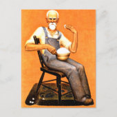 Grant Wood - opa die popcorn eet, Briefkaart (Voorkant)