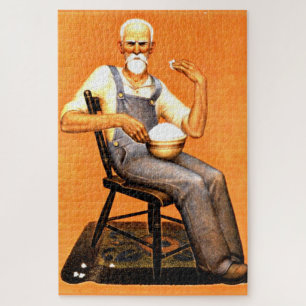Grant Wood - Opa die popcorn eet Legpuzzel