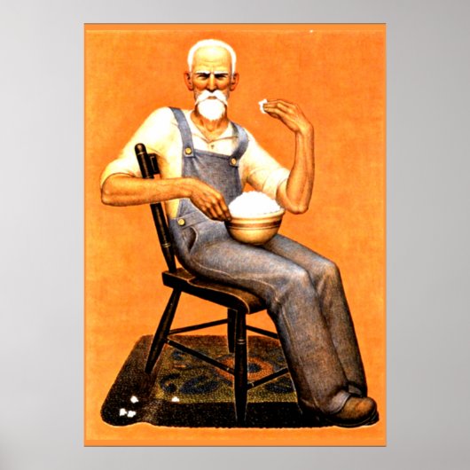 Grant Wood - Opa die popcorn eet Poster (Voorkant)