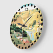 Grant Wood - Stone City, Iowa, fijne kunst Grote Klok (Hoek)