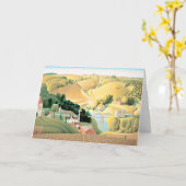 Grant Wood - Stone City, Iowa Kaart (Gele Bloem)