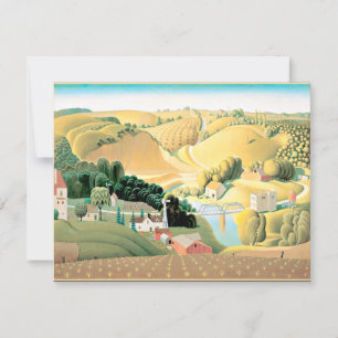 Grant Wood - Stone City, Iowa, mooi kunstschilderi