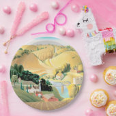 Grant Wood - Stone City, Iowa Papieren Bordje (Feest)