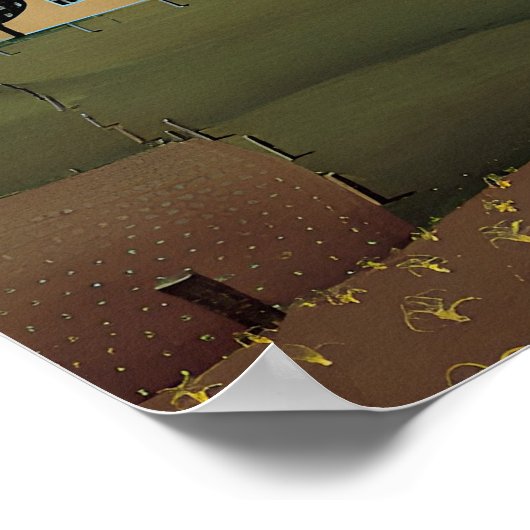 Grant Wood - Stone City Iowa Poster (Hoek)