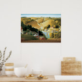 Grant Wood - Stone City Iowa Poster (Keuken)