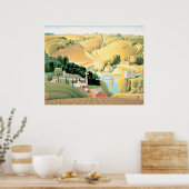 Grant Wood - Stone City, Iowa Poster (Keuken)