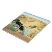 Grant Wood - Stone City, Iowa Tegeltje (Zijkant)