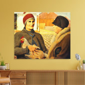 Grant Wood - taxatie, kunstschilderij, Canvas Afdruk (Insitu (Woonkamer))