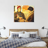 Grant Wood - taxatie, kunstschilderij, Canvas Afdruk (Insitu (Slaapkamer))