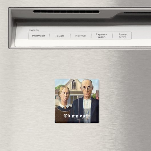 Grant Wood van American Gothic Gothic Party Magneet (Insitu (Vaatwasser))