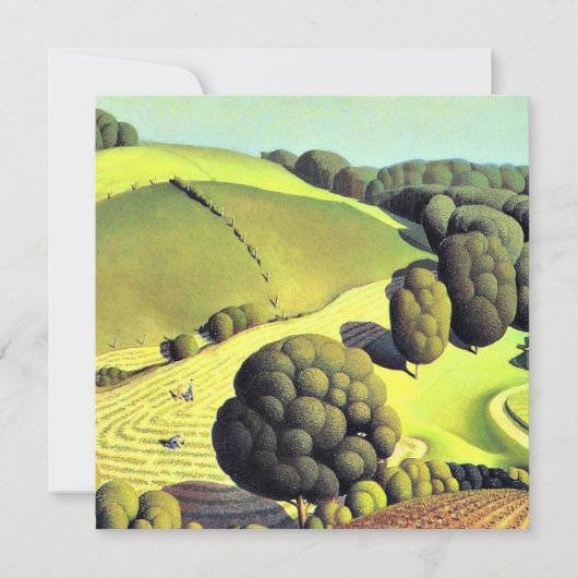 Grant Wood, Young Corn Kaart (Voorkant)