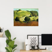 Grant Wood - Young Corn Poster (Thuiskantoor)