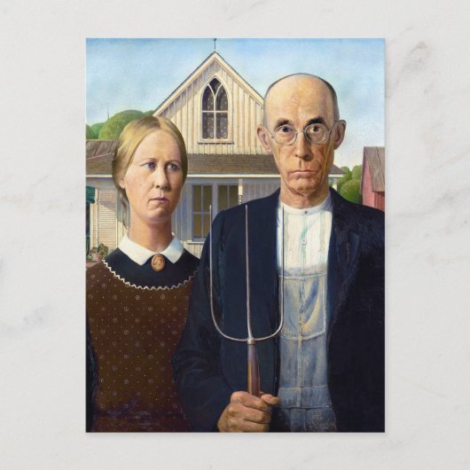 Grant Wood's American Gothic Briefkaart (Voorkant)