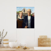 Grant Wood's American Gothic Poster (Keuken)