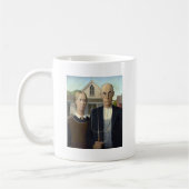 Grant Wood's Amerikaanse Gothic Koffiemok (Links)