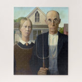 Grant Wood's Amerikaanse Gothic Legpuzzel (Verticaal)