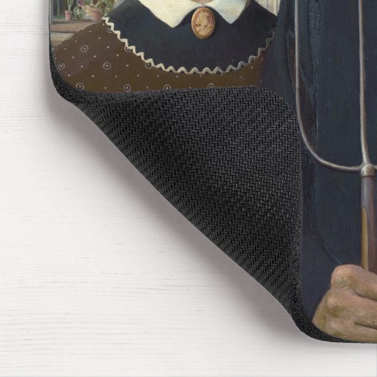 Grant Wood's Amerikaanse Gothic Muismat (Hoek)