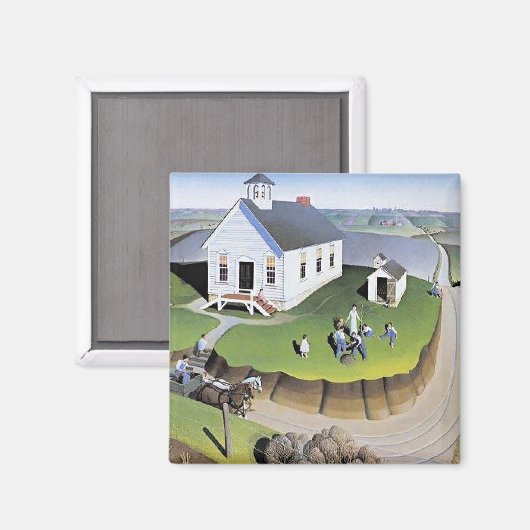 Grant Wood's Arbor Day artwork, Magneet (Voorkant / Achterkant)