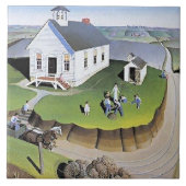 Grant Wood's Arbor Day artwork Tegeltje (Voorkant)