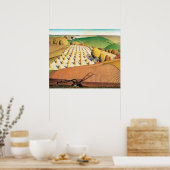 Grant Wood's Fall Plowing Poster (Keuken)