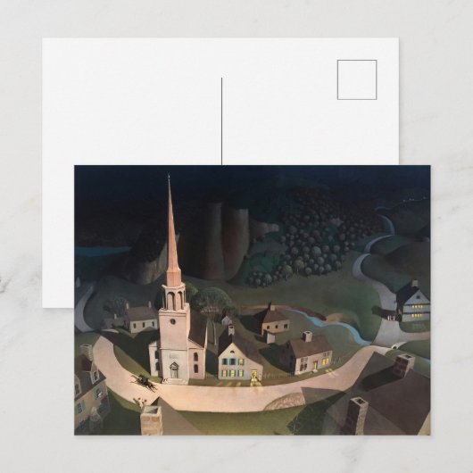 Grant Wood's The Midnight Ride of Paul Revere Briefkaart (Voorkant / Achterkant)