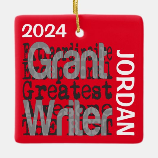 Grant Writer Extraordinaire CUSTOM Keramisch Ornament (Voorkant)