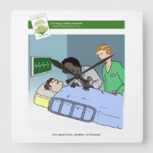 Grant Writing Cartoon Clock