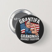 Grantifa Grandma Against Facism No King USA  Ronde Button 5,7 Cm (Voorkant /achterkant)