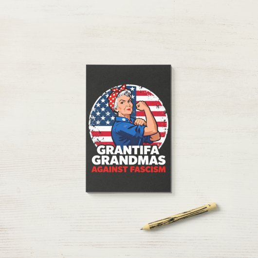 Grantifa Oma's Tegen Fascisme Post-it® Notes (Op bureau)