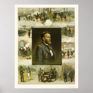Grant's Career Scenes van L. Prang & Company 1885 Poster